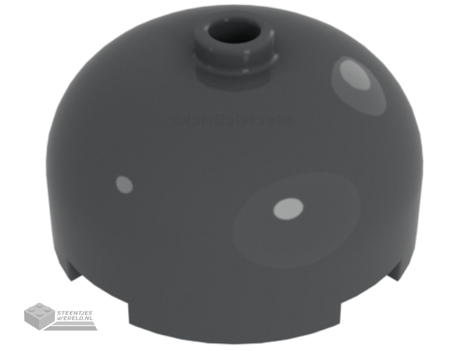 49308 – Steen, rond 3 x 3 x 1 1/3 Dome bovenkant – open nopje