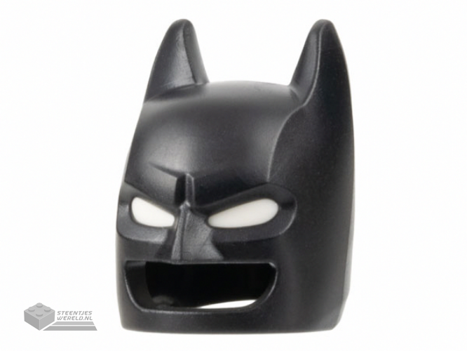 3320pb01 - Minifigure, Headgear Mask Batman Cowl with Molded White Eyes Pattern