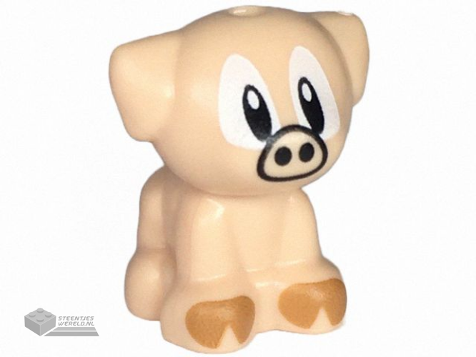69901pb09 – Dog, Friends, Puppy, Standing, Small with White Eyes and Pupils, Black Irises and Snout, Medium Nougat Toes Pattern (Sonic the Hedgehog Picky / Pig)