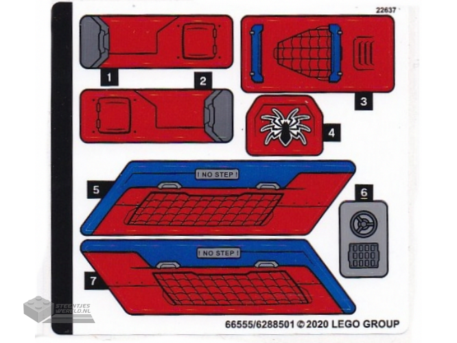 76150stk01 – Sticker Sheet for Set 76150 – (66555/6288501)
