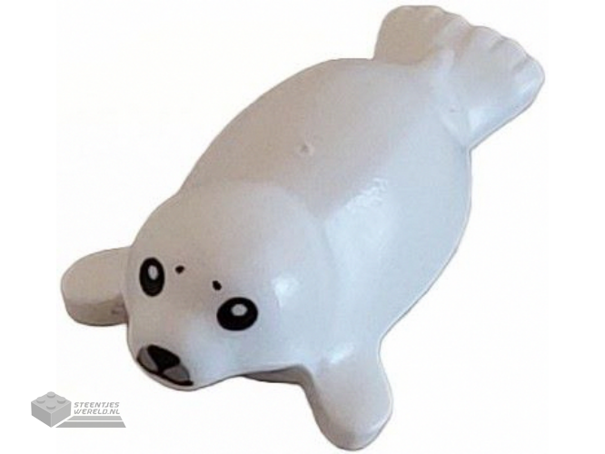 3399pb01 – Seal, Baby with Black Eyes, Nose and Mouth, and Light Bluish Gray Muzzle Pattern