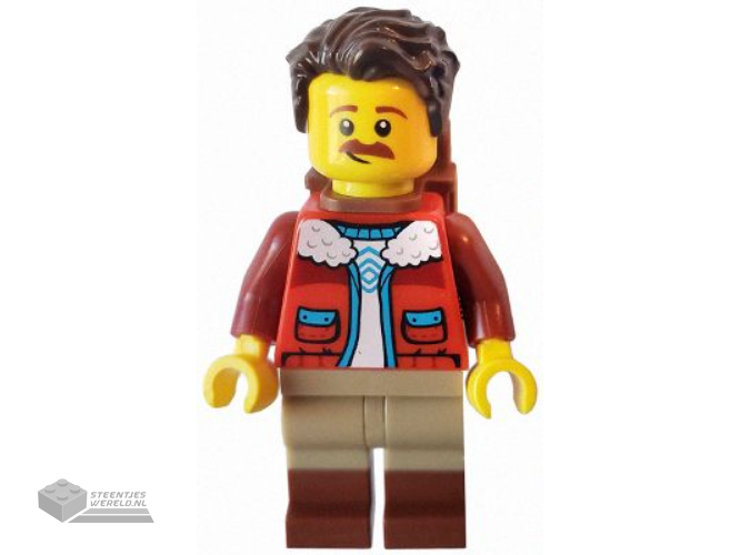 idea147 – Camper – Male, Dark Brown Hair, Red Jacket, Dark Tan Legs with Reddish Brown Boots, Backpack