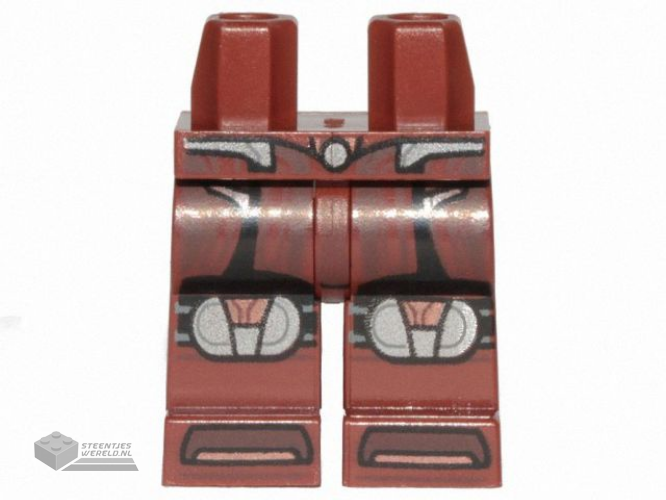 970c00pb1360 - Hips and Legs with Black and Silver Knee Pads and Straps Pattern