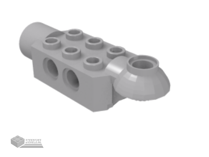 47454 – Technic, Brick Modified 2 x 3 met Pin Holes, Rotation Joint Ball Half (Horizontal Top), Rotation Joint Socket