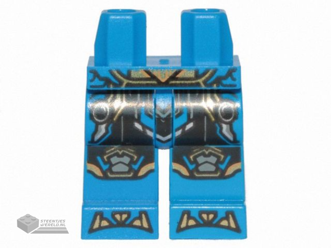 970c00pb1359 - Hips and Legs with Black and Gold Armor and Knee Pads Pattern