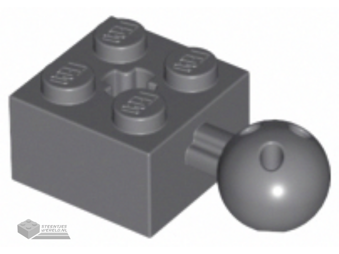 57909b – Technic, Steen aangepast 2 x 2 met Ball Joint en Technic as gat met 6 gaten in Ball