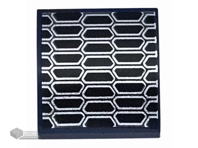 15068pb548 – Slope, Curved 2 x 2 x 2/3 with Silver and Black Air Vent Grille Pattern