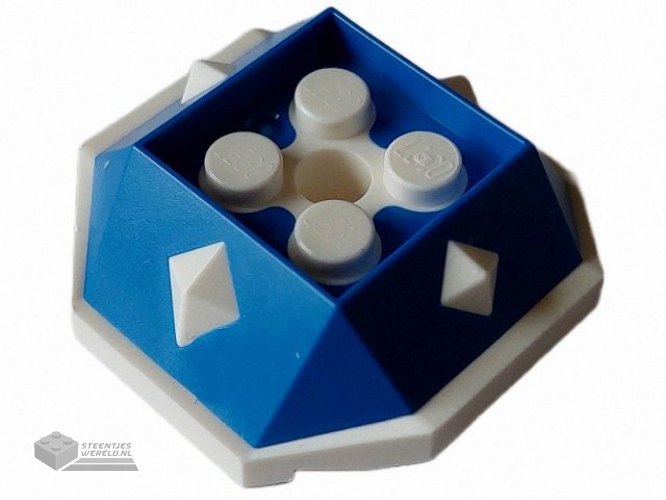 67931pb01 – Shell with 4 Recessed Studs and Hole with Molded White Bottom and Spikes Pattern