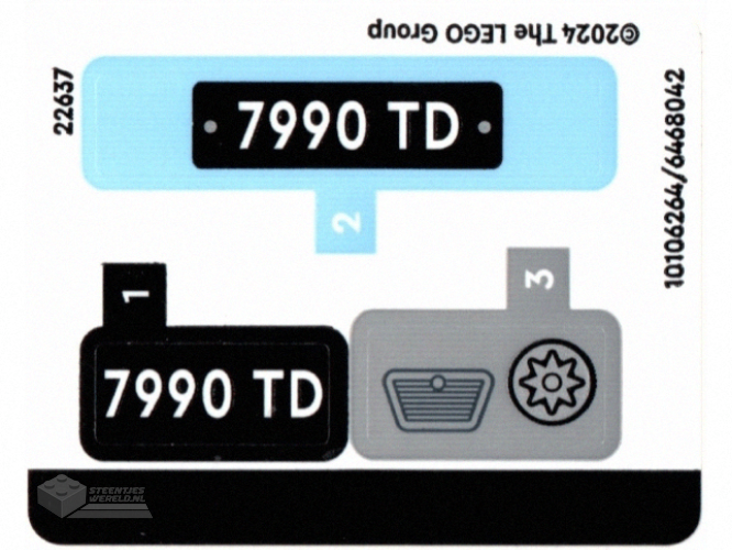 76424stk01 – Sticker Sheet for Set 76424 – (10106264/6468042)