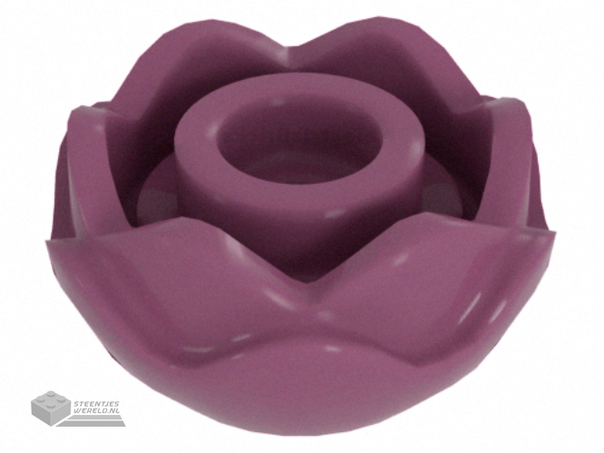 5904 – Plant Flower Round with 2 Layers (Peony Rose) with Open Stud and Small Pin Hole