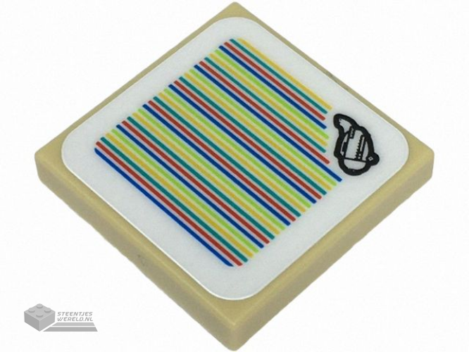 3068pb2308 – Tile 2 x 2 with Super Mario Scanner Code Airplane Pattern (Sticker) – Set 71425