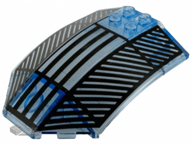 x224px4 – Windscreen 8 x 6 x 2 Curved Sloped Sides with Black Lines Pattern
