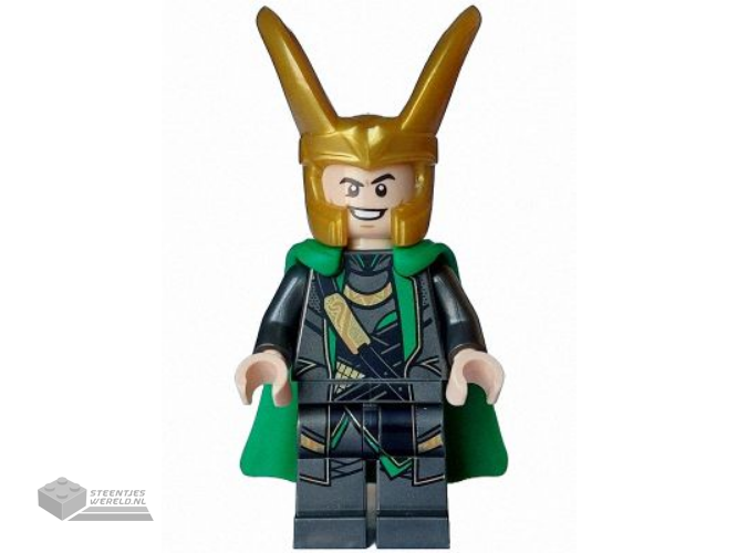 sh0968 – Loki – Pearl Dark Gray Suit, Flexible Rubber Cape