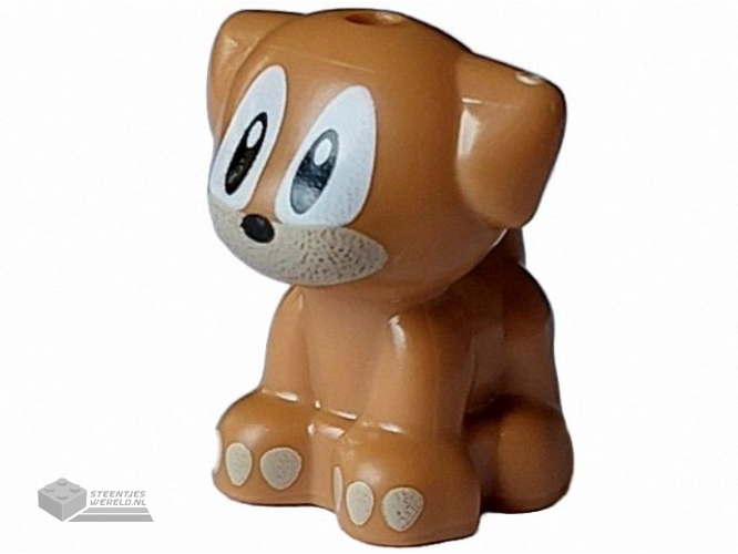 69901pb10 – Dog, Friends, Puppy, Standing, Small with White Eyes and Pupils, Black Irises and Nose, Tan Muzzle and Toes Pattern (Sonic the Hedgehog Becky / Bear)