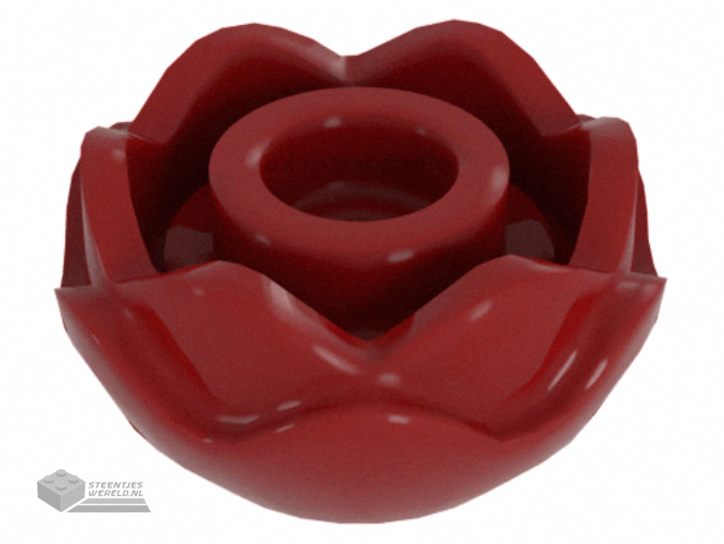 5904 – Plant Flower Round with 2 Layers (Peony Rose) with Open Stud and Small Pin Hole