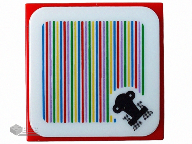 3068pb2066 – Tile 2 x 2 with Super Mario Scanner Code Throne Pattern (Sticker) – Set 71408