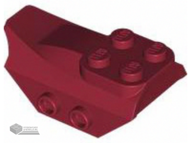 79897 – dakpan, gebogen 4 x 2 met 4 noppen op Top, 2 noppen op beide zijdes, Wing uiteinde