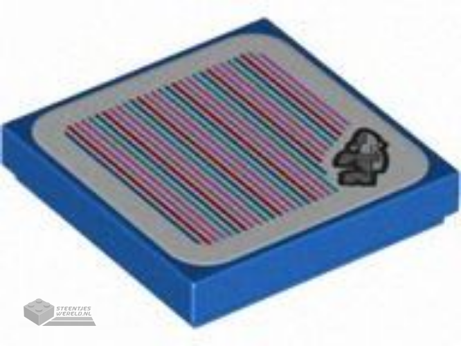 3068pb2309 – Tile 2 x 2 with Super Mario Scanner Code Snaggles / Shark Pattern (Sticker) – Set 71425