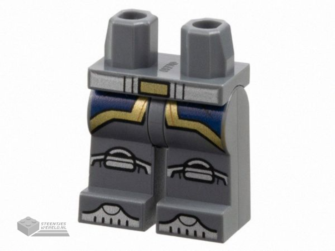 970c00pb1681 - Hips and Legs with Dark Blue Coattails, Gold Hems and Buckle, Silver Belt, Knee Pads, and Toes Pattern