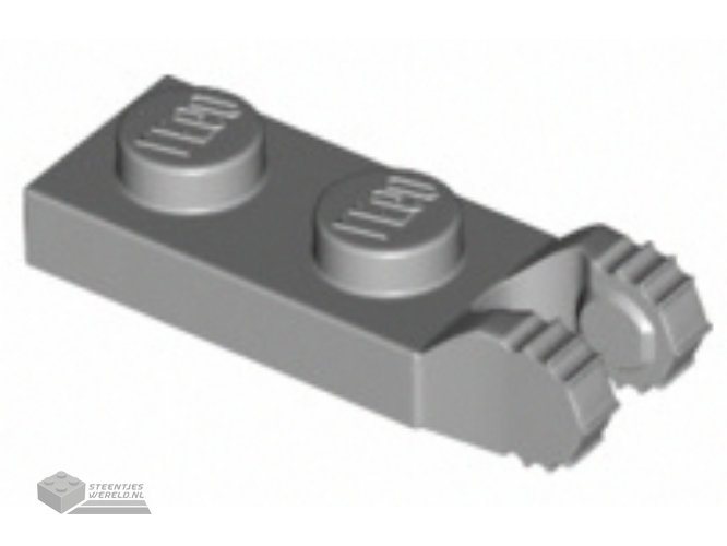 54657 – Scharnier Plaat 1 x 2 Locking met 2 Fingers op uiteindes en 7 Teeth zonder onderkant groef