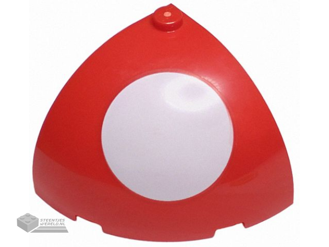 49612pb01 – Brick, Round Corner 4 x 4 x 2 2/3 Dome Top with White Circle Pattern (Super Mario Piranha Plant Section)