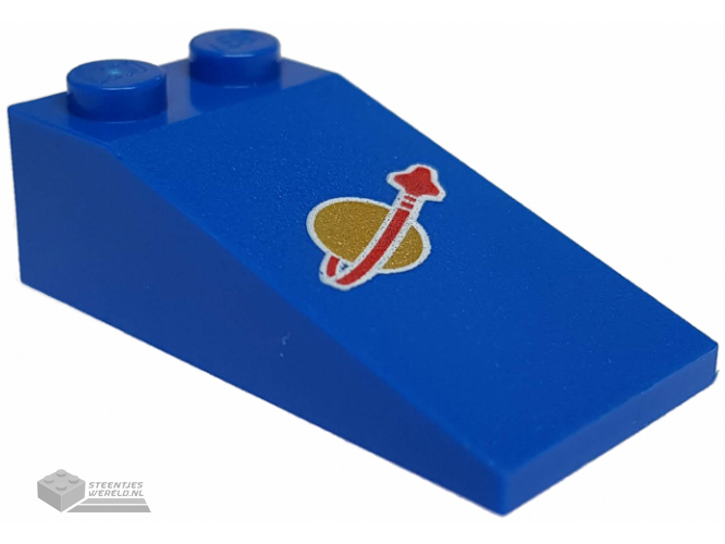 30363pb021 - Slope 18 4 x 2 with Classic Space Logo Pattern
