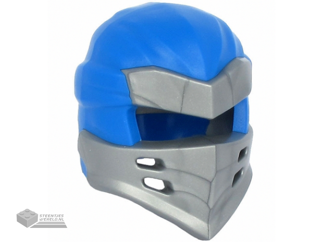 66953pb01 – Minifigure, Headgear Ninjago Wrap Type 7 with 4 Slits on Front and Blue Fabric Pattern
