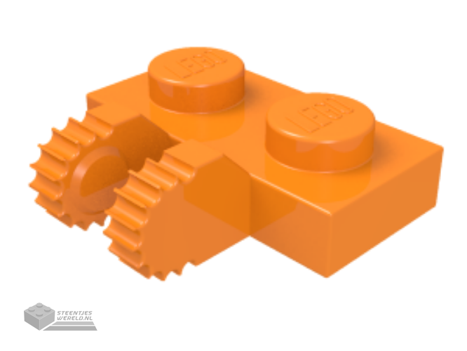 60471 – Scharnier Plaat 1 x 2 Locking met 2 Fingers op zijkant en 9 Teeth