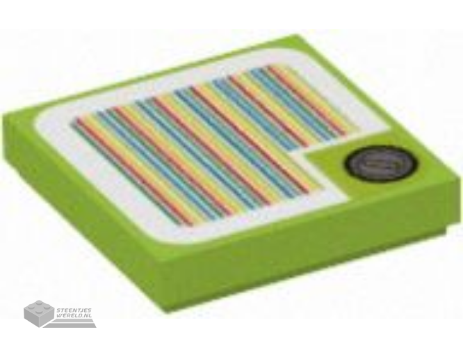 3068pb1486 – Tile 2 x 2 with Super Mario Scanner Code Red Coin Block, Square Corner Pattern (Sticker) – Set 71382