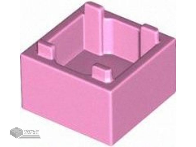 2821 – Container, Box 2 x 2 x 1 – Top Opening with Raised Inner Bottom