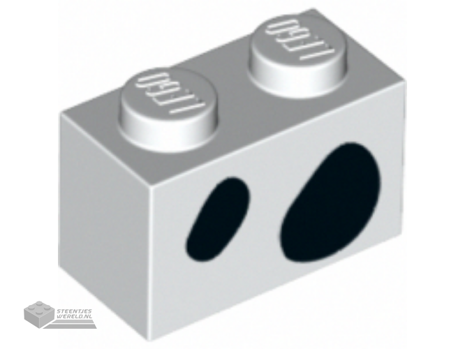 3004pb240 – Brick 1 x 2 with 2 Black Spots Pattern