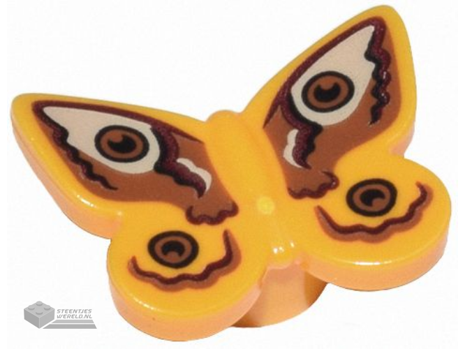 80674pb02 – Butterfly with Stud Holder with Medium Nougat, Tan, and Reddish Brown Wings Pattern