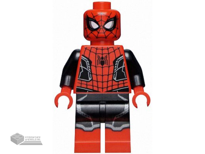 sh0782 – Spider-Man – Black and Red Suit, Small Black Spider, Silver Trim (Upgraded Suit)