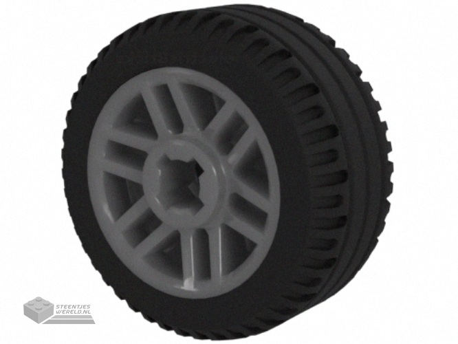 11208c01 – Wheel 14mm D. x 9.9mm with Center Groove, Fake Bolts and 6 Spokes with Black Tire 21 X 9.9 (11208 / 11209)