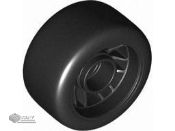 105162pb01 – Wheel 24 x 13.4 with Pin Hole with Molded Black Hard Rubber Tire Pattern