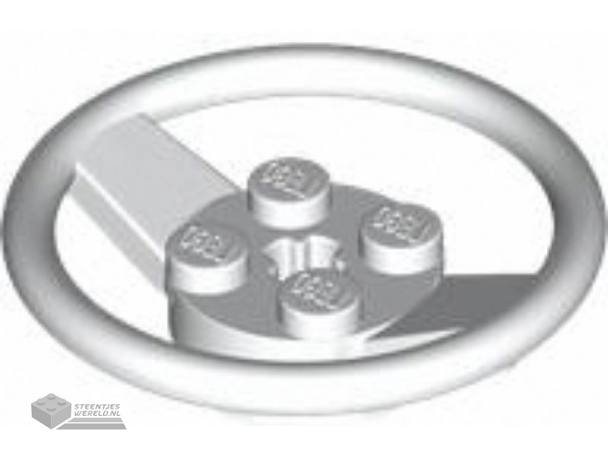 67811 – Vehicle, stuurwiel met 2 x 2 middenstuk en Technic as gat