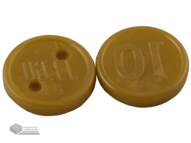 bb0302 - Minifigure, Utensil Coin Type 2 with 10 Mark