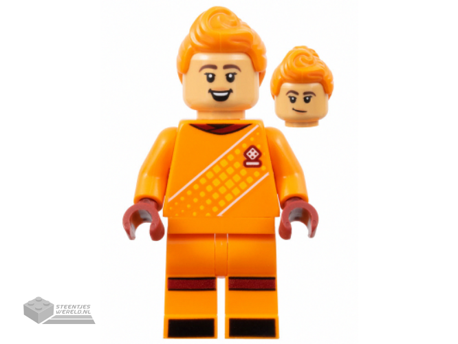 soc166 – Soccer Spectator – Orange Goalie Uniform, Orange Hair