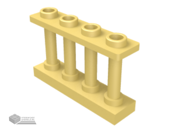 15332 – Hekje 1 x 4 x 2 spijlen met 4 noppen