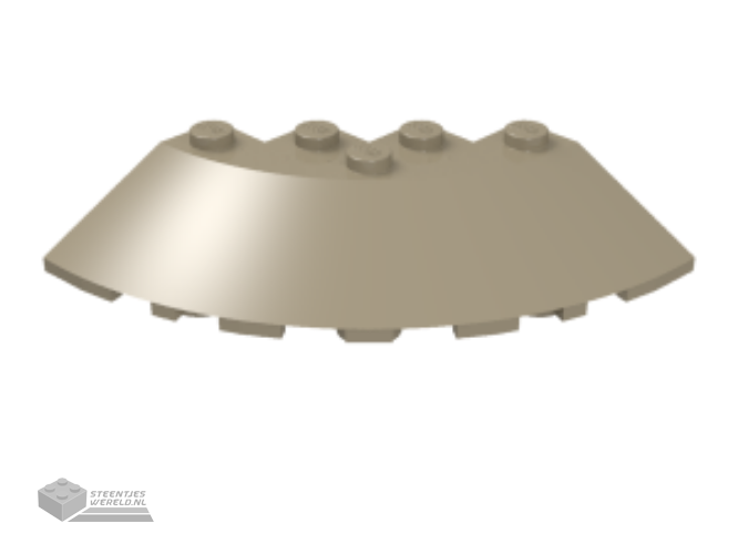 95188 – Steen, ronde hoek 6 x 6 met Dakpan 33 rand, schuine rand uitsnede