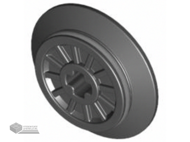 55423c01 - Train Wheel RC, Spoked met Technic Technic as gat en Rubber Friction Band