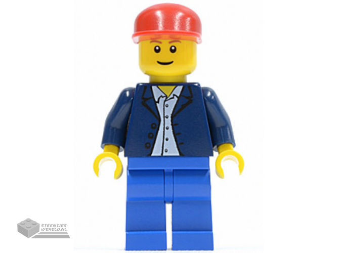 twn035 – Dark Blue Jacket, Light Blue Shirt, Blue Legs, Red Cap