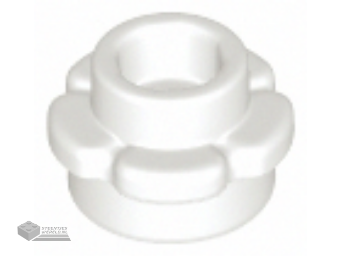 24866 – Plaat, rond 1 x 1 met bloem rand (5 Petals)