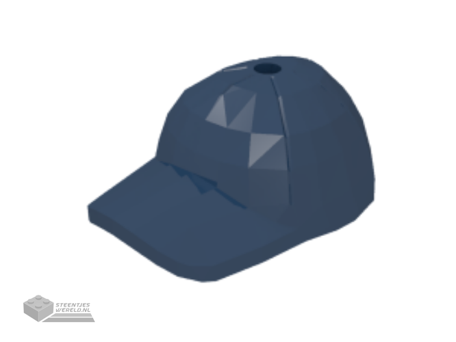 11303 – Minifigure, hoofddeksel Cap – Short gebogen Bill met Seams en gat op bovenkant