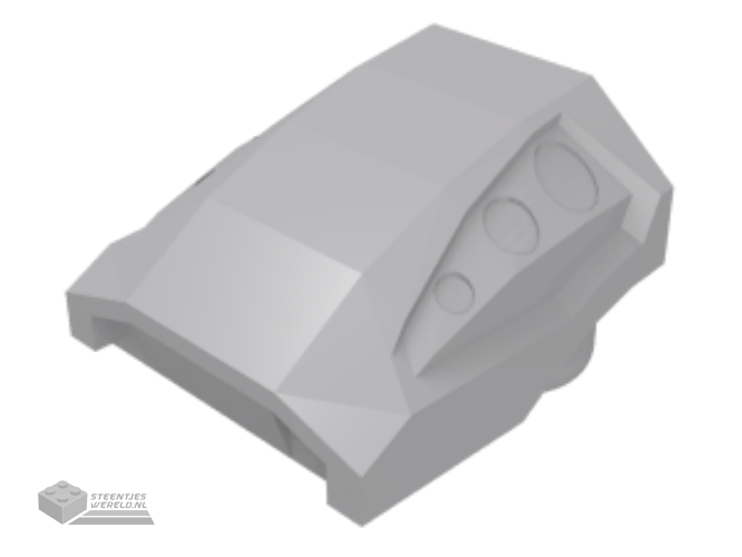44675 - Dakpan, gebogen 2 x 2 met 3 zijkant Ports verdiept