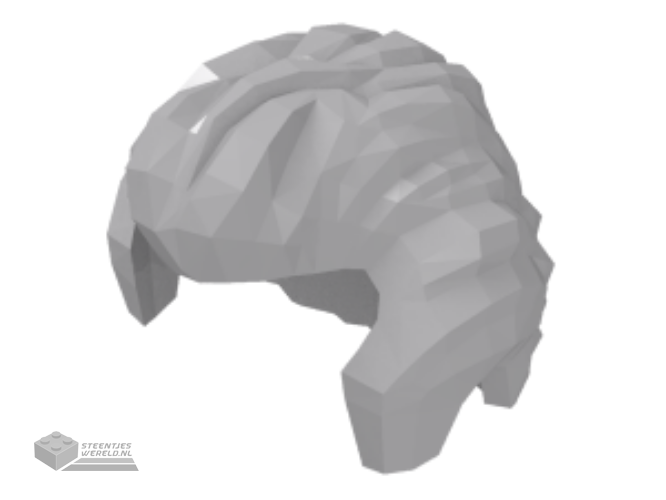 21268 – Minifigure, Hair Short Swept achterkant met bakkebaarden en Widow’s Peak