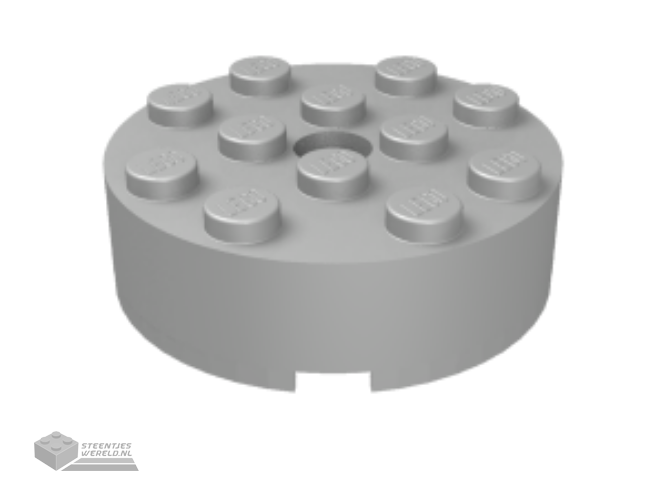 87081 – Steen, rond 4 x 4 met gat