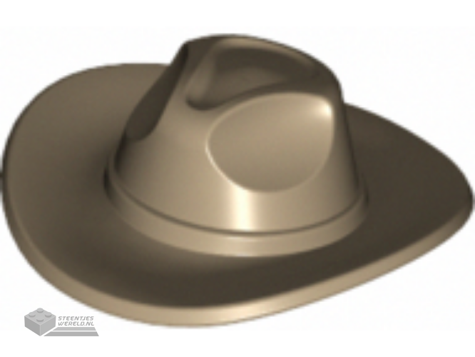 13565 - Minifigure, hoofddeksel Hat, Very breed Brim, Outback Style (Fedora)