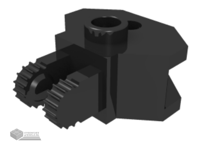 30396 - Scharnier 1 x 2 Locking met 2 Fingers, 9 Teeth en kogelhuls