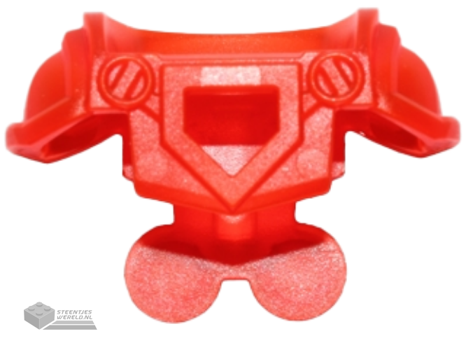 22402 - Minifigure Armor Breastplate met Shoulder Pads groot, Pentagonal uitsnede en 4 noppen op achterkant